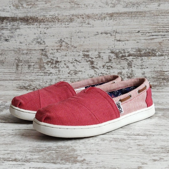 ⚀Sz 2 Toms Red White Stripe Nautical - Picture 5 of 11